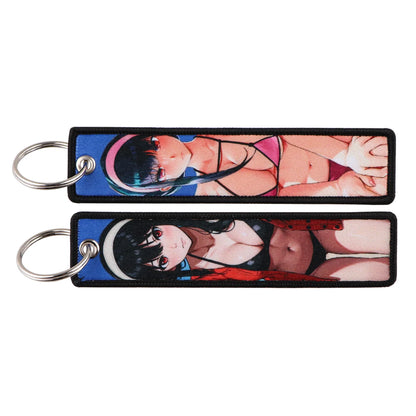 Anime Embroidered Jet Tag Keychain™