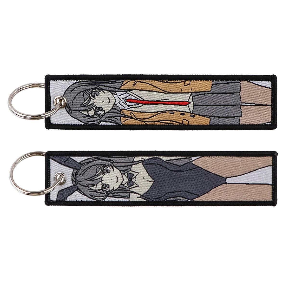 Anime Embroidered Jet Tag Keychain™