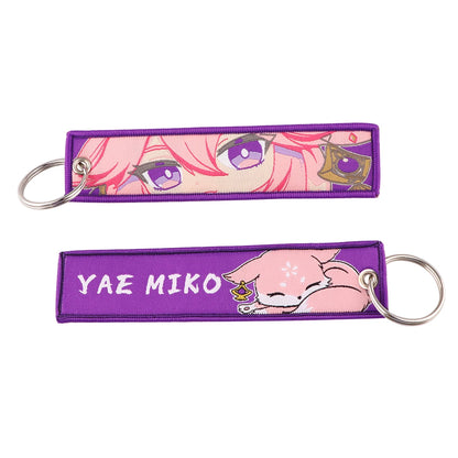 Anime Embroidered Jet Tag Keychain™