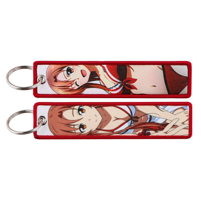 Anime Embroidered Jet Tag Keychain™