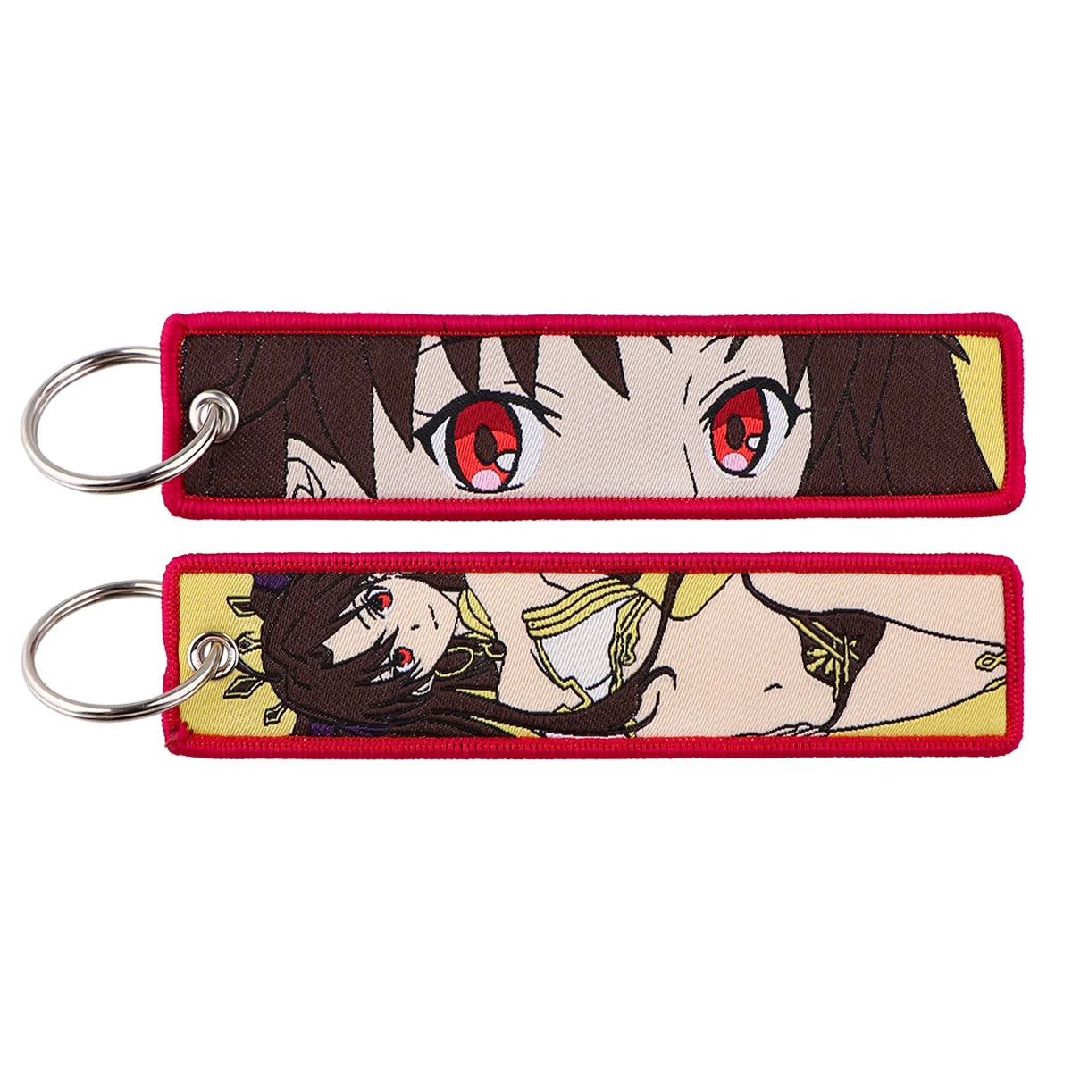 Anime Embroidered Jet Tag Keychain™