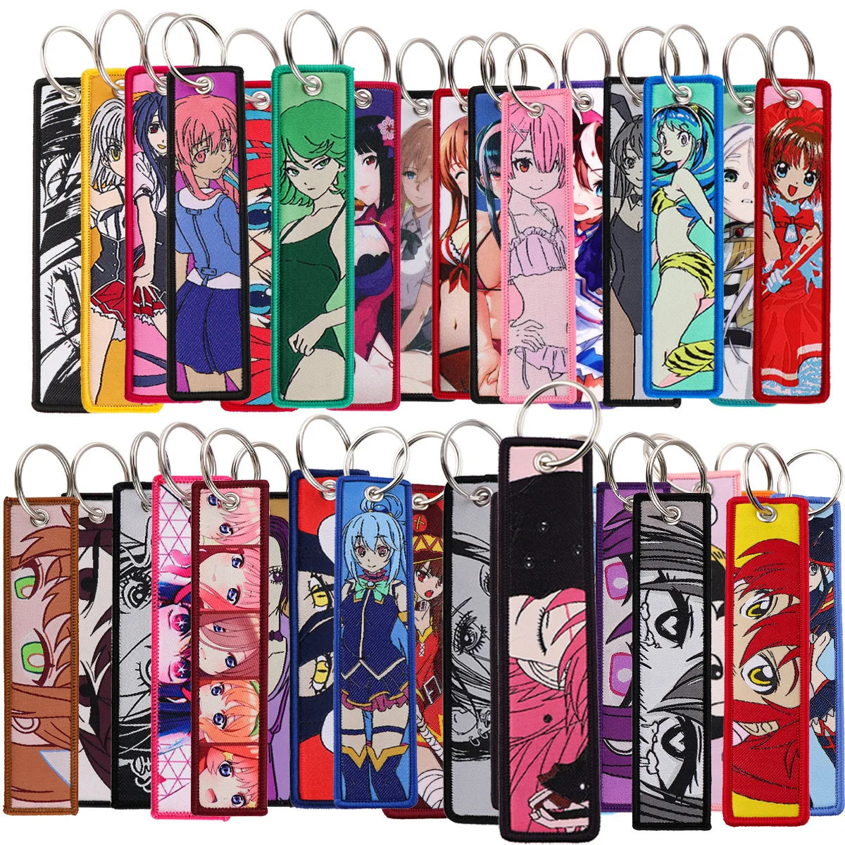 Anime Embroidered Jet Tag Keychain™