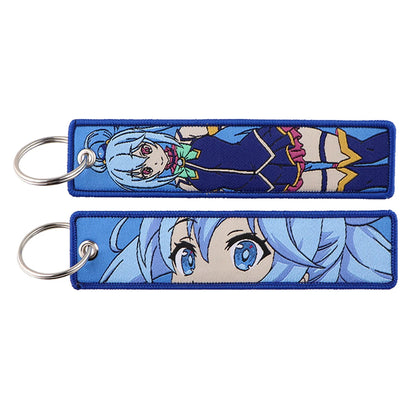 Anime Embroidered Jet Tag Keychain™