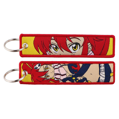 Anime Embroidered Jet Tag Keychain™