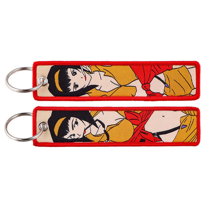 Anime Embroidered Jet Tag Keychain™