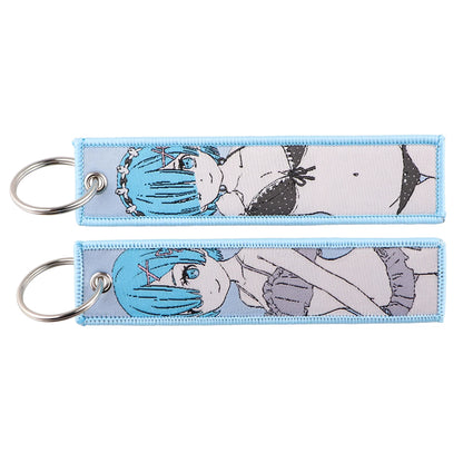 Anime Embroidered Jet Tag Keychain™