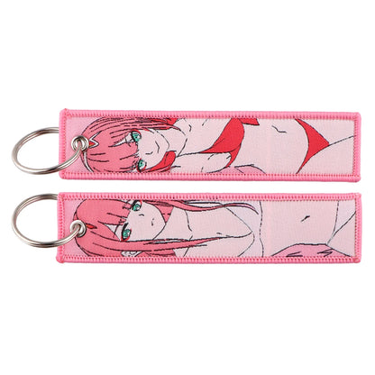 Anime Embroidered Jet Tag Keychain™