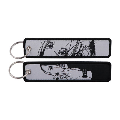 Anime Embroidered Jet Tag Keychain™