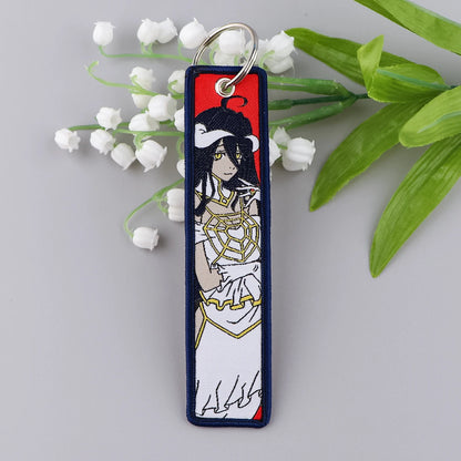 Anime Embroidered Jet Tag Keychain™