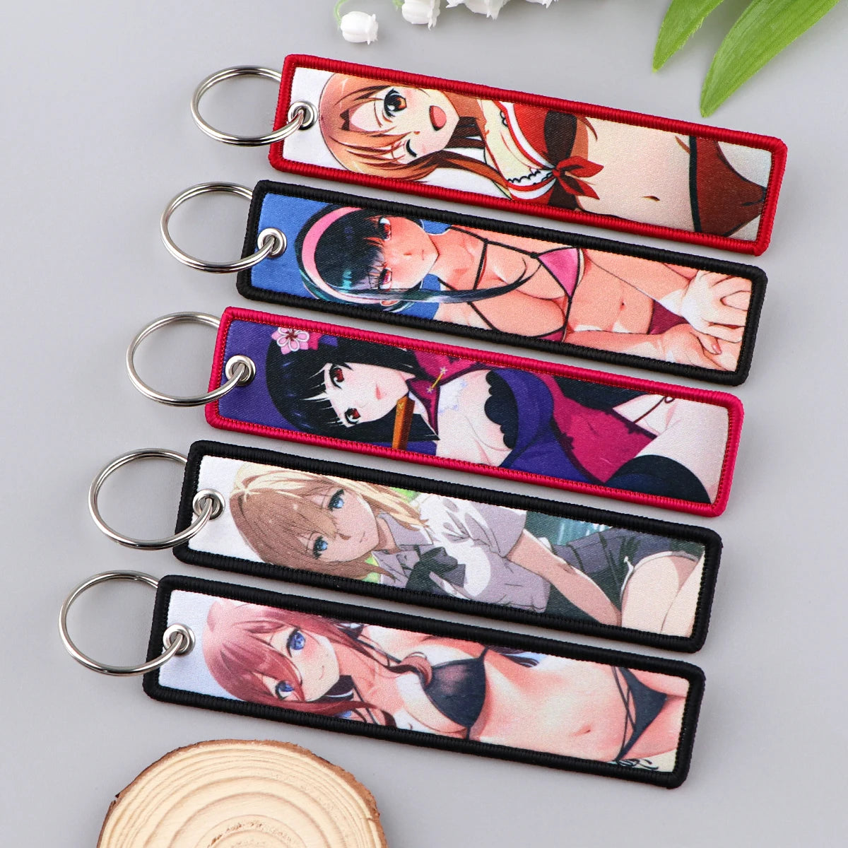 Anime Embroidered Jet Tag Keychain™