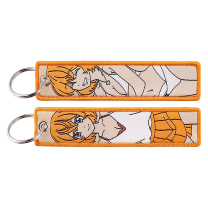 Anime Embroidered Jet Tag Keychain™